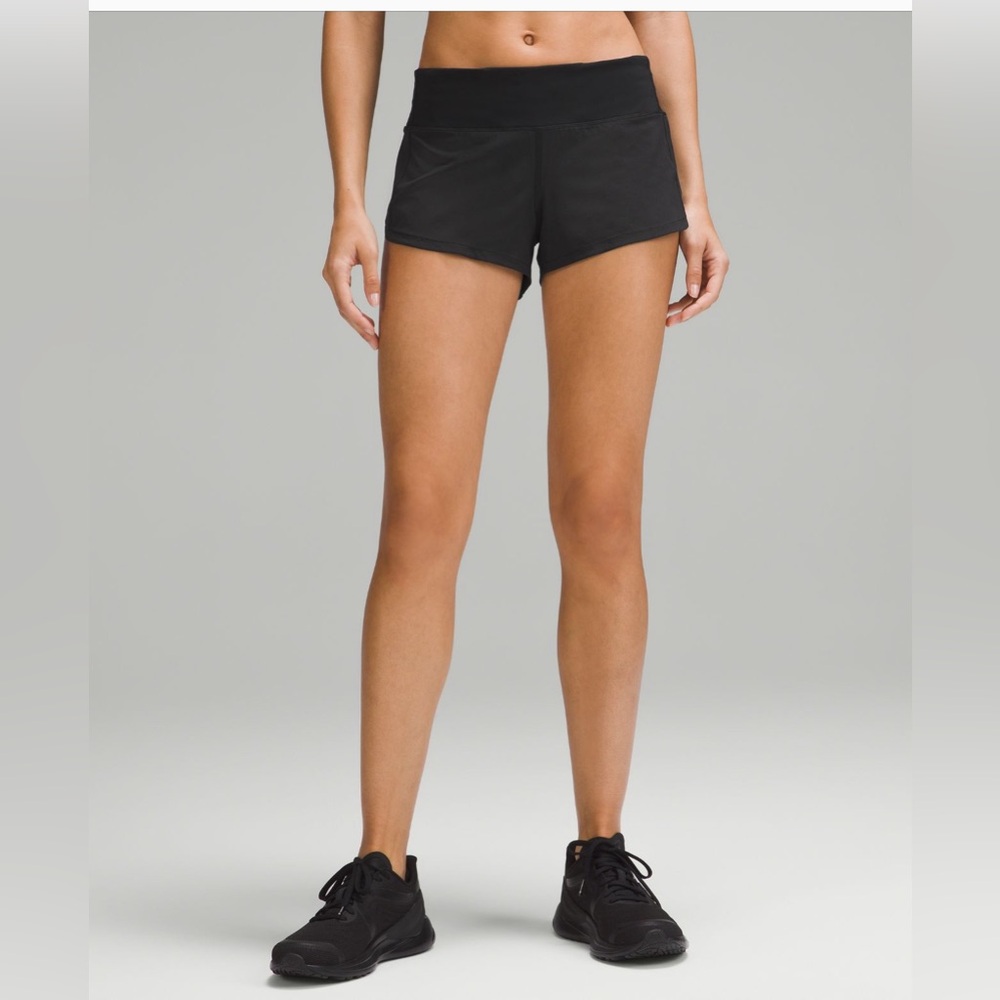 NWT Lululemon Speed Up Black Lined Short 2.5" Various Sizes - Picture 2 of 7